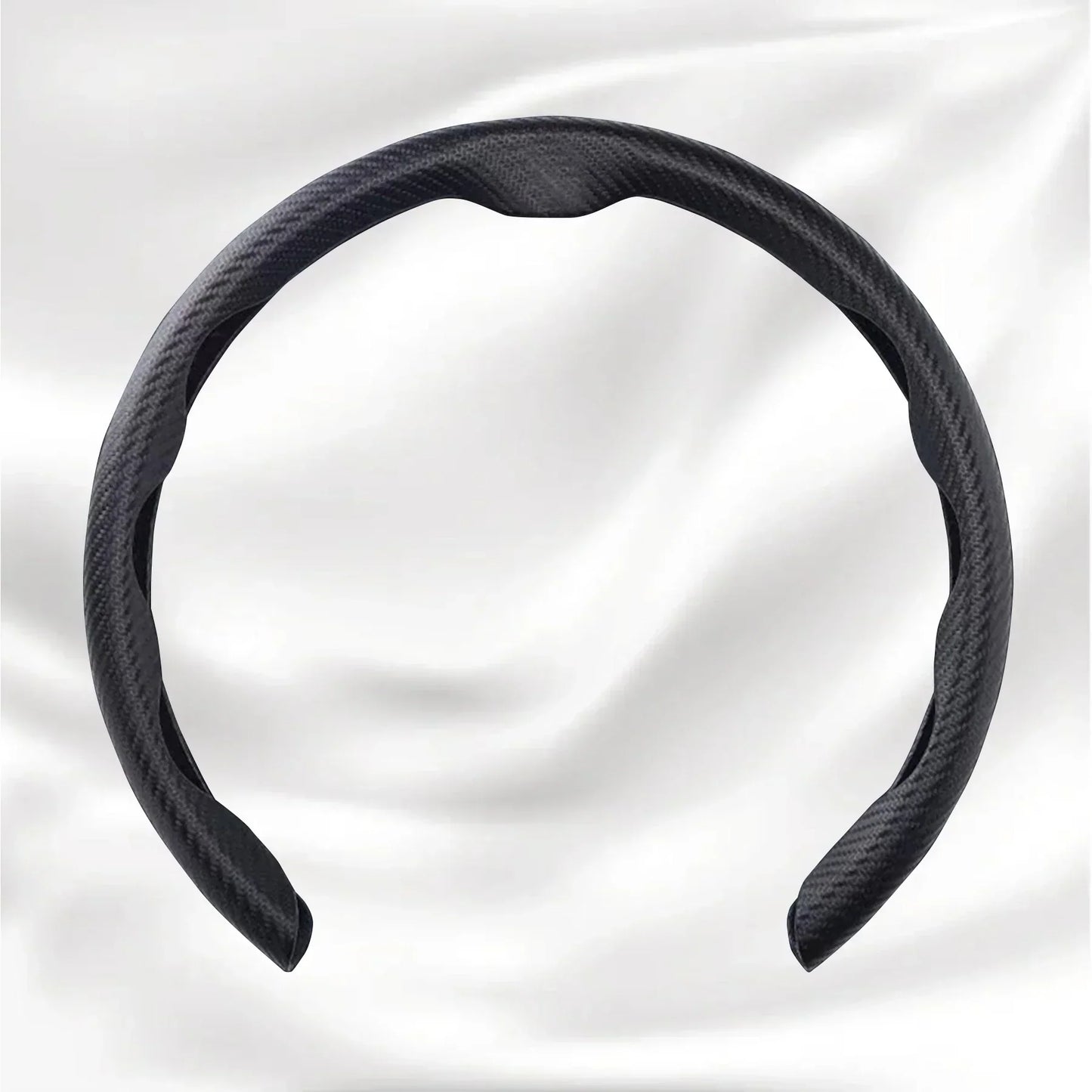 Nexi Customized Car Logo Breathable Ultra-thin 5D Leather & Carbon Car Steering Wheel Cover Universal Fit